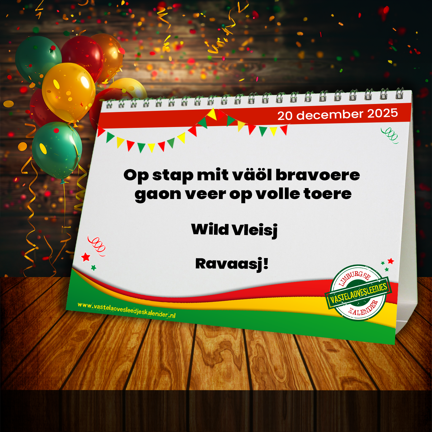 Op stap mit väöl bravoere gaon veer op volle toere