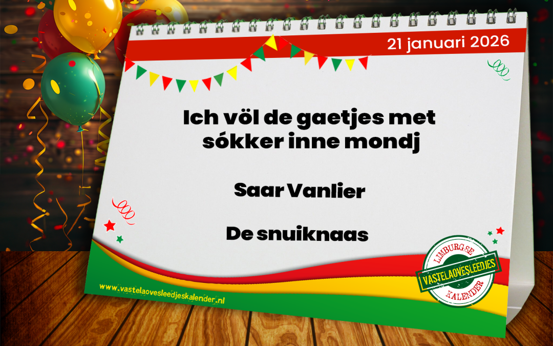 Ich völ de gaetjes met sókker inne mondj
