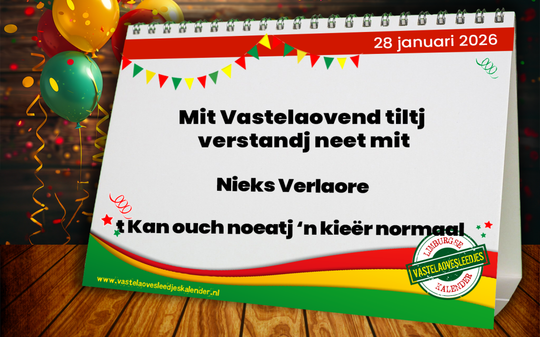 Mit Vastelaovend tiltj verstandj neet mit