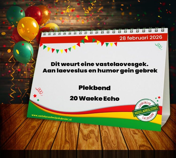 Dit weurt eine vastelaovesgek. Aan laeveslus en humor gein gebrek