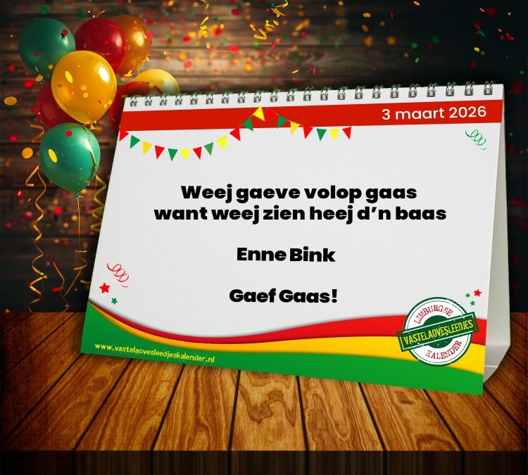 Weej gaeve volop gaas want weej zien heej d’n baas